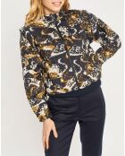 Bombers Manches Amovible Print Nuage nuit/multicolore