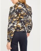 Bombers Manches Amovible Print Nuage nuit/multicolore