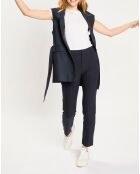 Gilet blazer sans manches bleu foncé