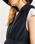 Gilet blazer sans manches bleu foncé