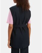 Gilet blazer sans manches bleu foncé