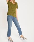 T-Shirt Lurex Epaule kaki
