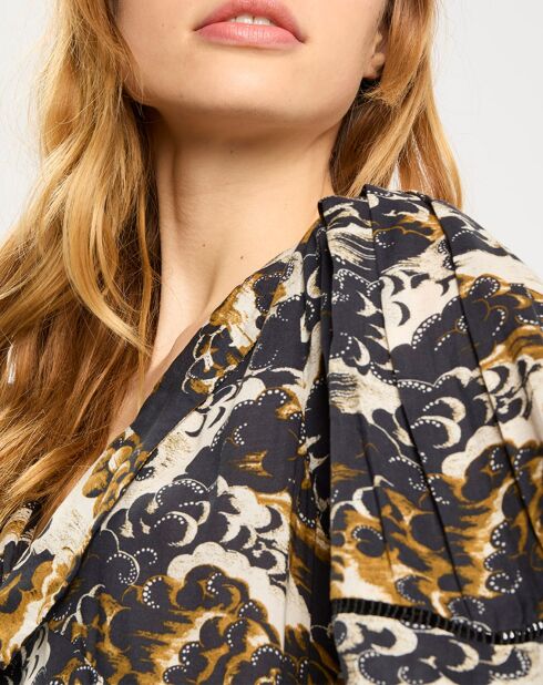 Robe Longue Print Nuage nuit
