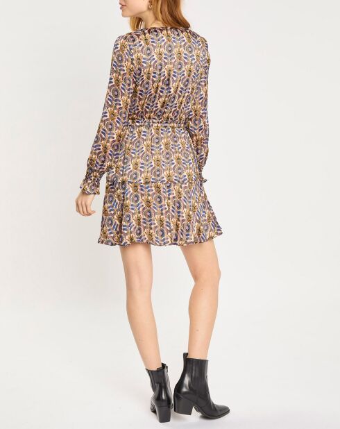 Robe Mi-Longue à Fleurs multicolore