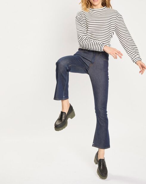 Jean Taille haute Crop Boot bleu foncé