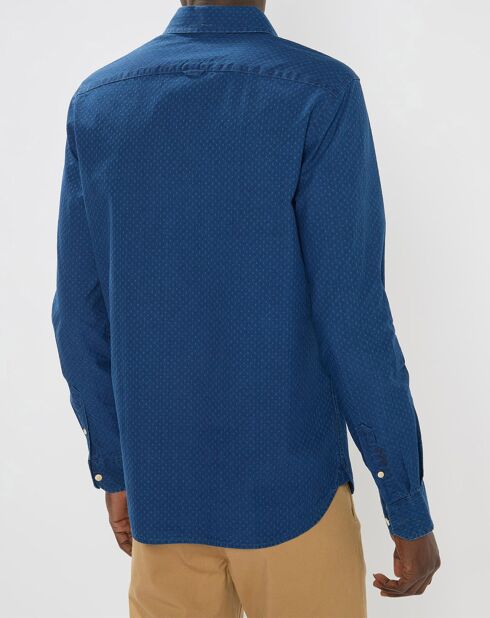 Chemise Unie Indigo bleue