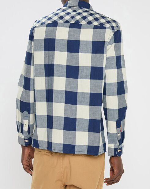 Chemise Regular Fit à carreaux bleu/écru