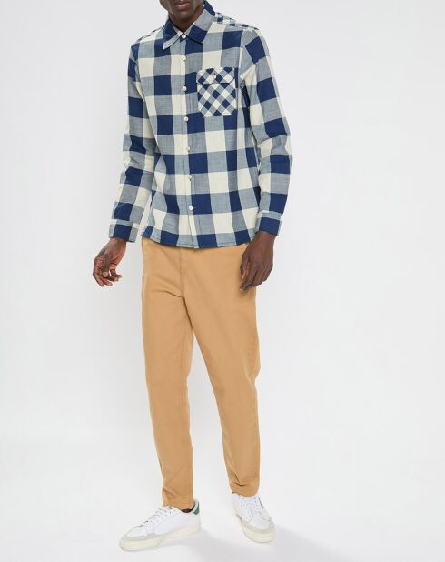 Chemise Regular Fit à carreaux bleu/écru