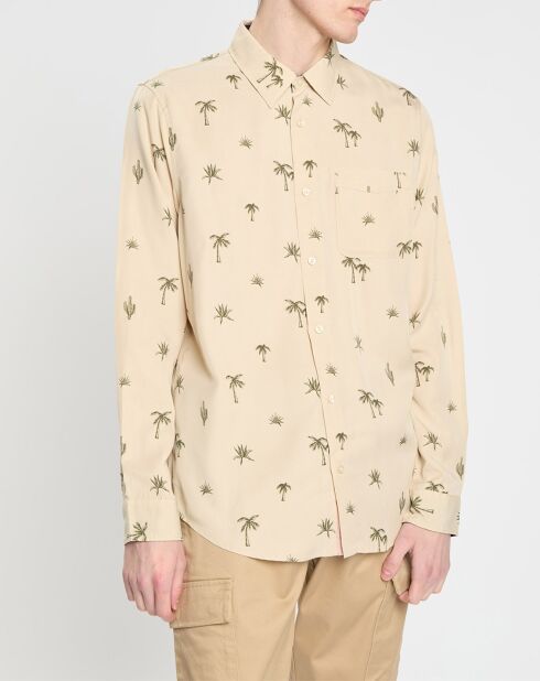 Chemise Regular Fit Fantaisie imprimée beige