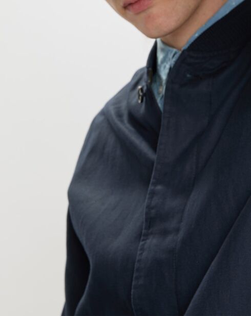 Blouson en Lin mélangé bleu marine