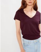 T-Shirt Det Lurex bordeaux