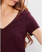 T-Shirt Det Lurex bordeaux