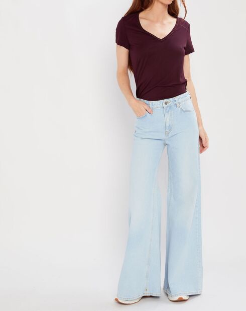 T-Shirt Det Lurex bordeaux
