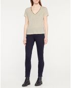T-Shirt col V écru