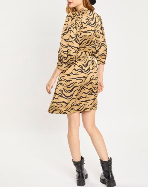 Robe Mini à imprimé tigré marron/noir