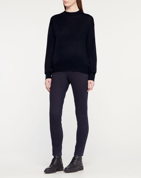 Sweat col rond bleu foncé