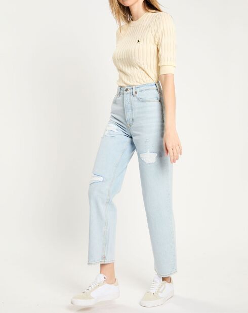 Pull ajouré écru