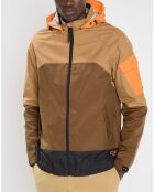 Blouson Technique Color block marron/beige