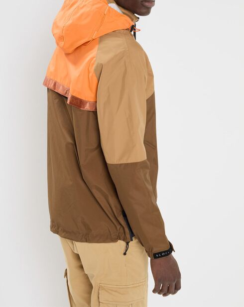 Blouson Technique Color block marron/beige