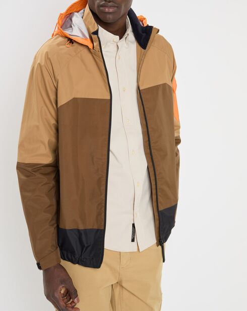 Blouson Technique Color block marron/beige
