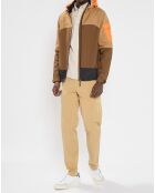 Blouson Technique Color block marron/beige