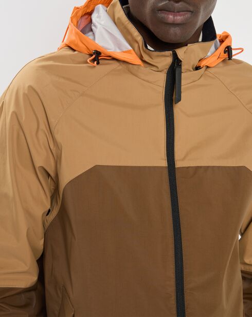 Blouson Technique Color block marron/beige