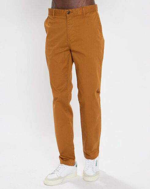 Pantalon Chino Slim Fit en Coton Bio mélangé Stuart Stretch camel