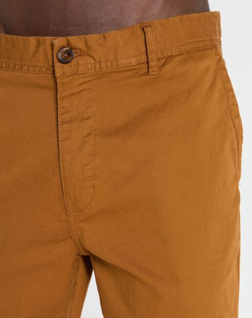 Pantalon Chino Slim Fit en Coton Bio mélangé Stuart Stretch camel