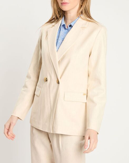 Blazer en Lin mélangé écru
