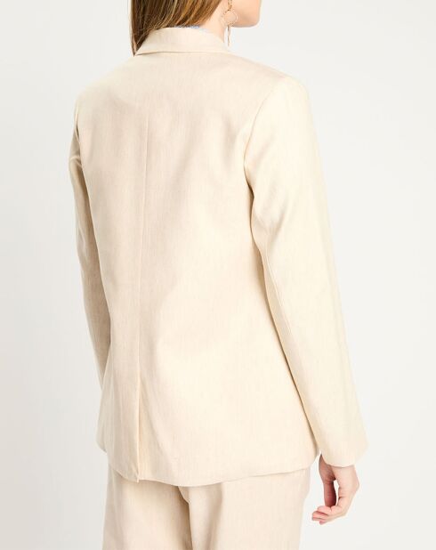 Blazer en Lin mélangé écru