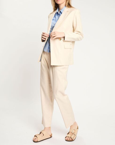 Blazer en Lin mélangé écru