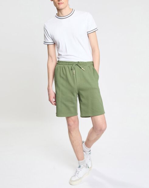 Pantaloncini in jersey kaki 100% cotone biologico