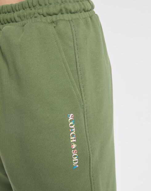 Pantaloncini in jersey kaki 100% cotone biologico