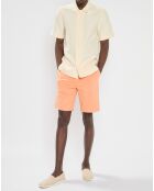 Short en Coton Bio mélangé Regular Fit Stuart orange clair