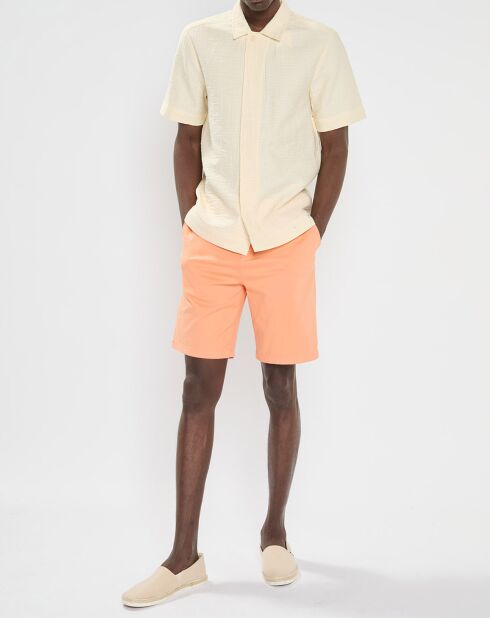Short en Coton Bio mélangé Regular Fit Stuart orange clair