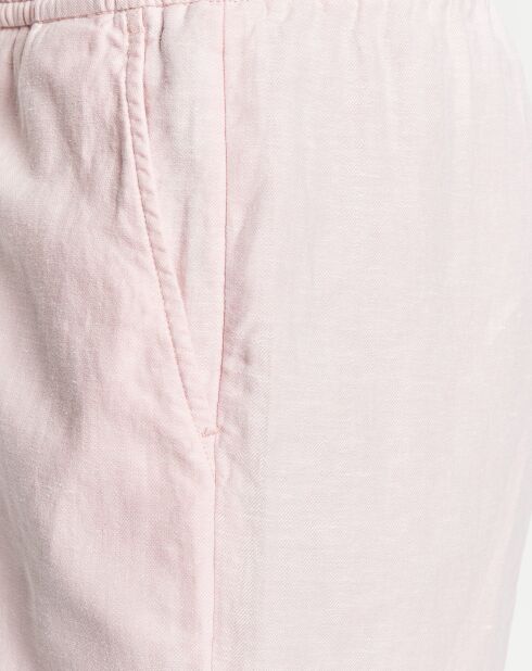 Short en Coton Bio & Lin Regular Fit Fave rose clair