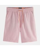 Short en Coton Bio & Lin Regular Fit Fave rose clair