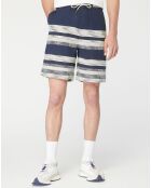 Short en Coton & Lin à rayures multicolore