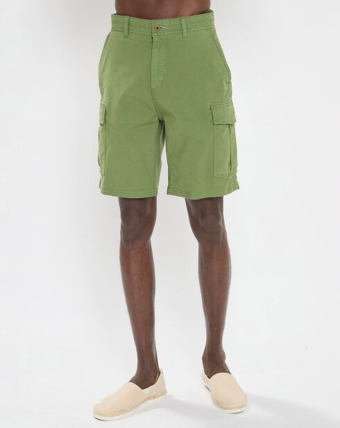 Favoriete kaki cargoshorts met normale pasvorm