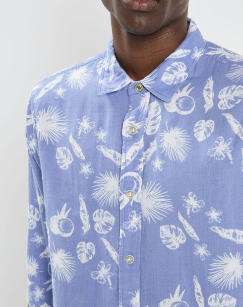 Chemise Regular Fit Hawaï bleu/blanc