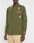 Veste brodée kaki