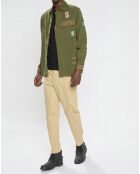 Veste brodée kaki