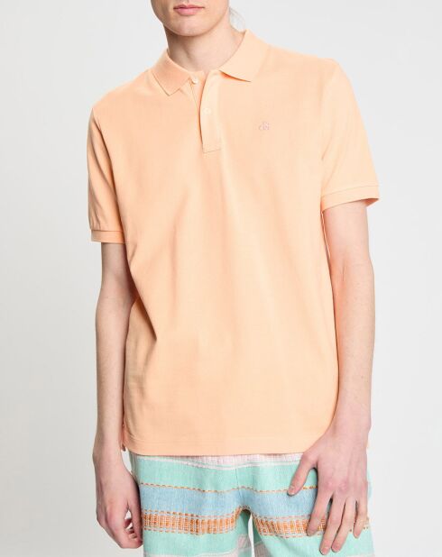 Polo 100% Coton Bio Regular Fit Basic orange clair