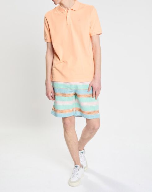 Polo 100% Coton Bio Regular Fit Basic orange clair