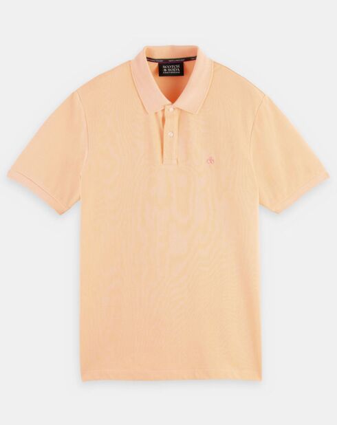 Polo 100% Coton Bio Regular Fit Basic orange clair