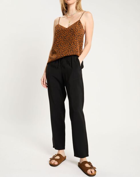 Pantalon Fluide Regular Fit noir