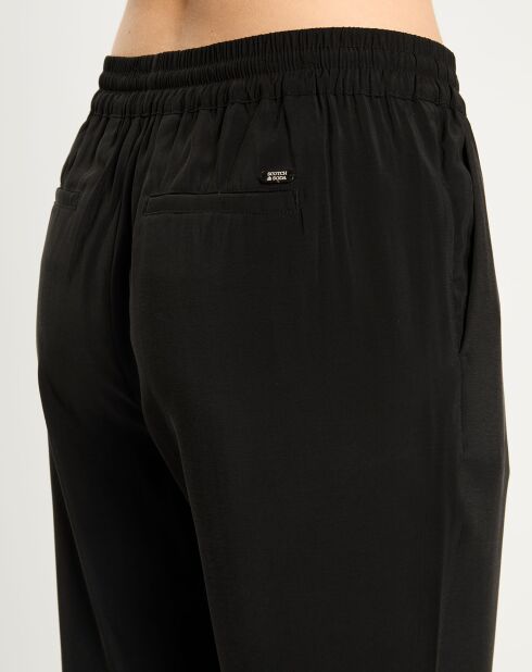 Pantalon Fluide Regular Fit noir
