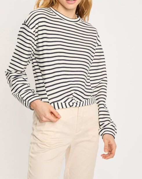 Sweat Marinière bleu/blanc