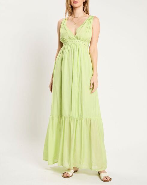 Robe longue dos nageur vert clair