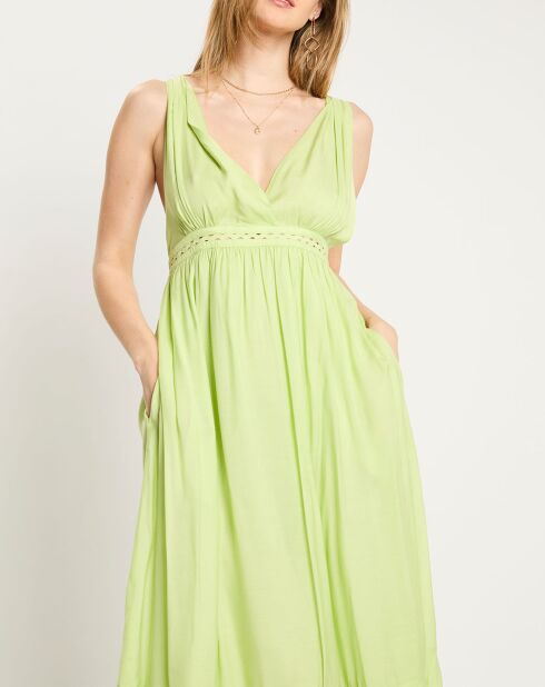 Robe longue dos nageur vert clair